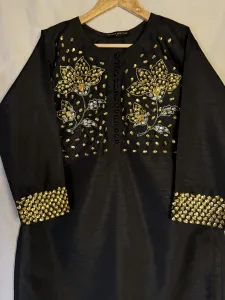 3PC RAW SILK SUIT WITH ORGANZA DUPATTA image not found