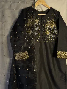 3PC RAW SILK SUIT WITH ORGANZA DUPATTA image not found