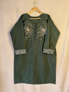 3PC RAW SILK SUIT WITH ORGANZA DUPATTA image not found