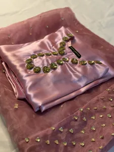 3PC  SILK SUIT WITH ORGANZA DUPATTA image not found