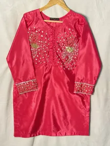 3PC RAW SILK SUIT WITH ORGANZA DUPATTA image not found