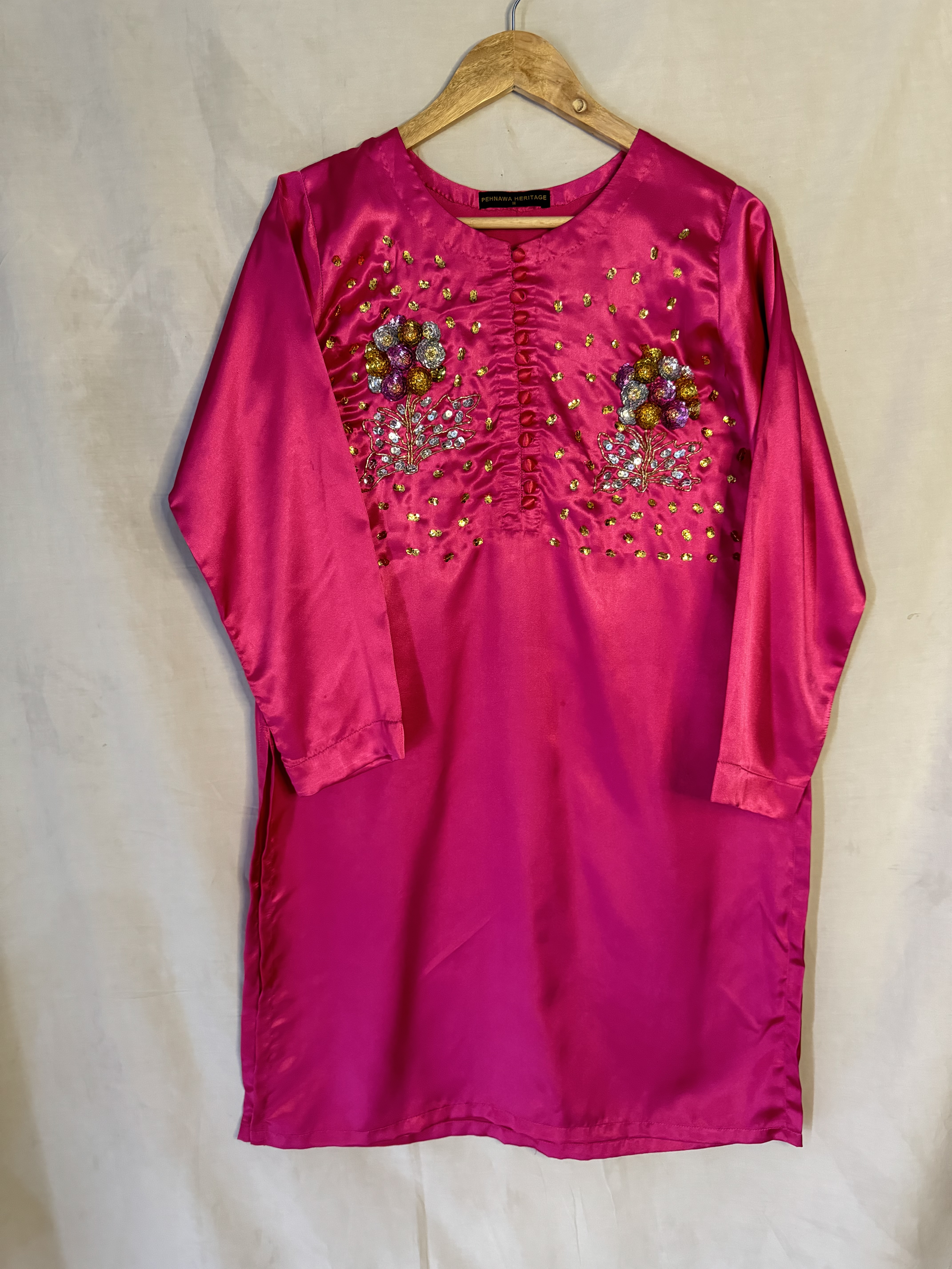 3PC  SILK SUIT WITH ORGANZA DUPATTA image not found