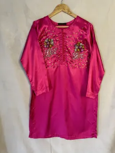 3PC SILK SUIT WITH ORGANZA DUPATTA image not found
