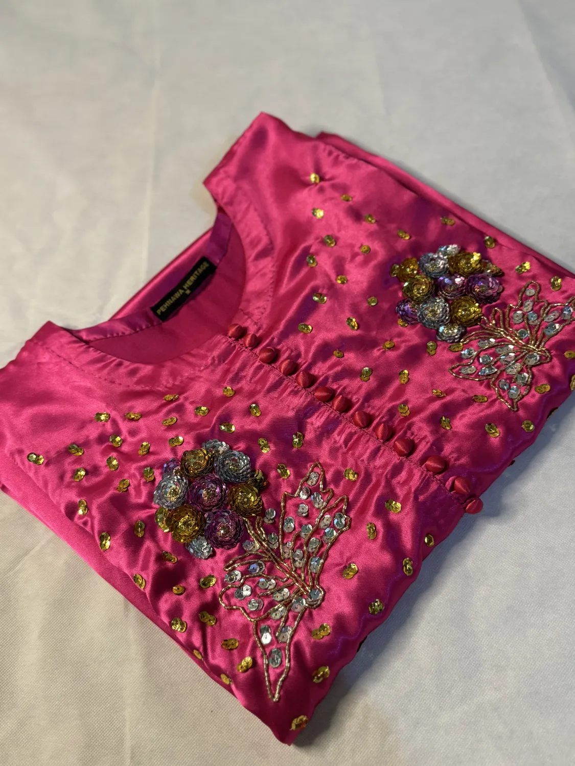 3PC  SILK SUIT WITH ORGANZA DUPATTA image not found