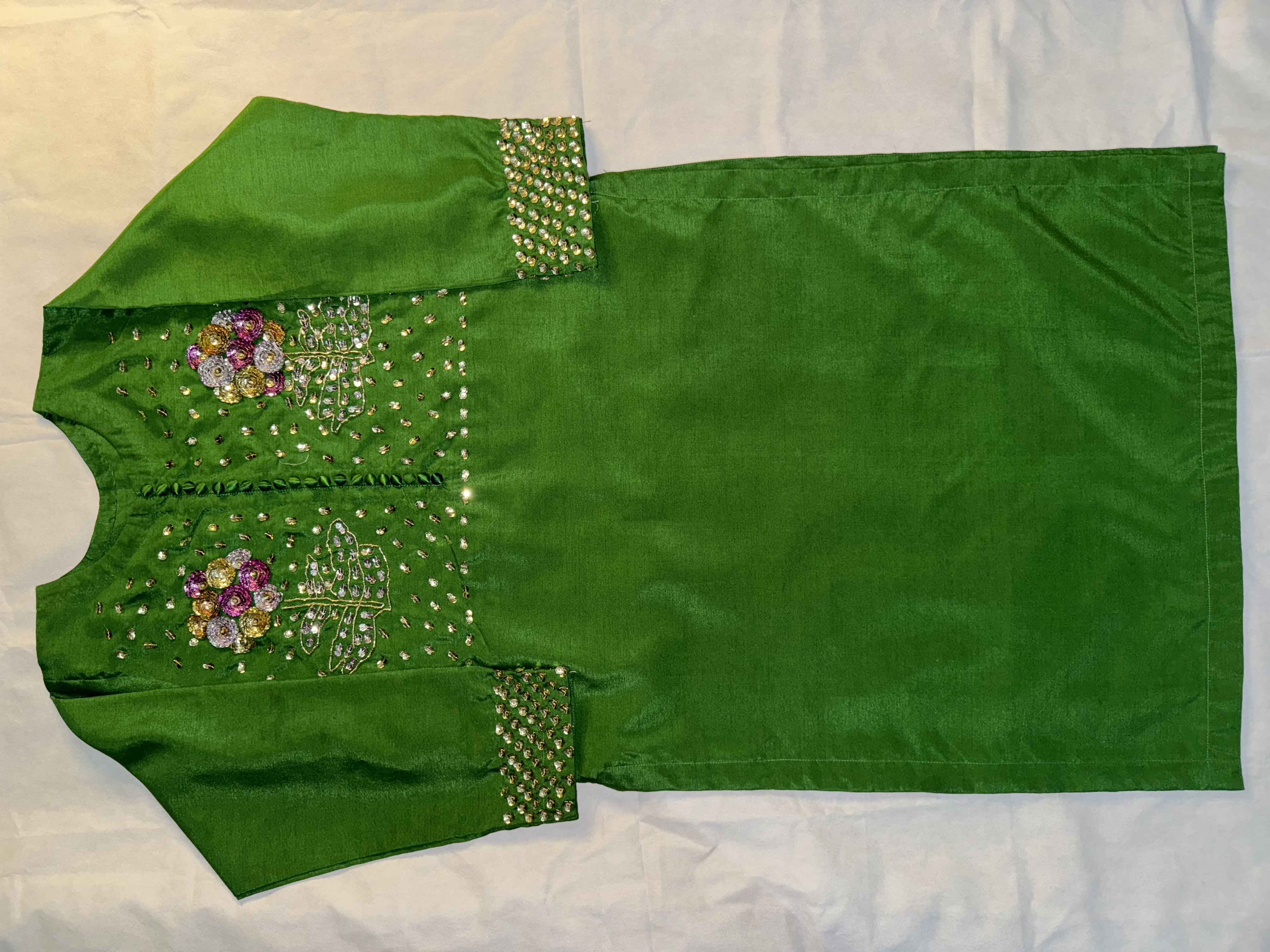 3PC  SILK SUIT WITH ORGANZA DUPATTA image not found