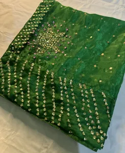 3PC SILK SUIT WITH ORGANZA DUPATTA image not found