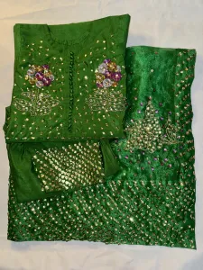 3PC SILK SUIT WITH ORGANZA DUPATTA image not found
