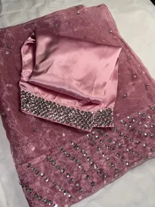 3PC SILK SUIT WITH ORGANZA DUPATTA image not found